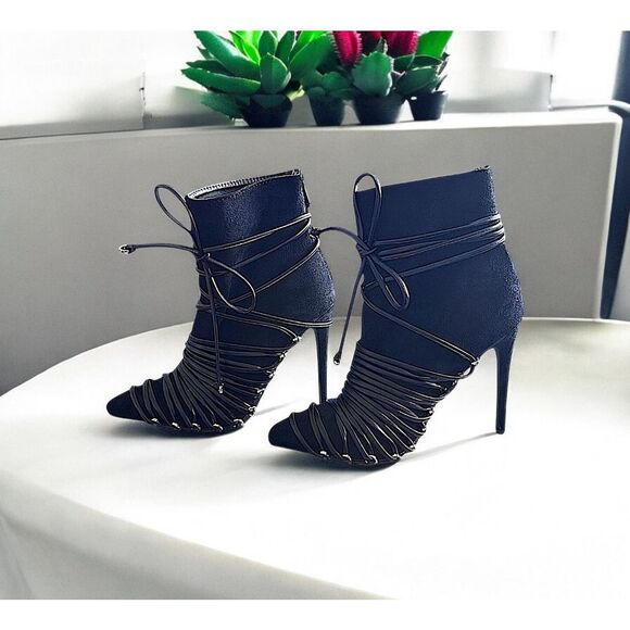 Fashion Nova Wrap Around Catalina Booties Boots - Size 7.5  ***Item: B3 - Picture 5 of 7